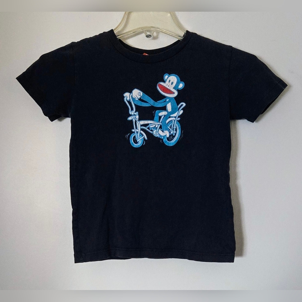 Kid's Paul Frank/Small Paul T-shirt; Sz 6; Navy w/Turquoise/White/Red; GUC